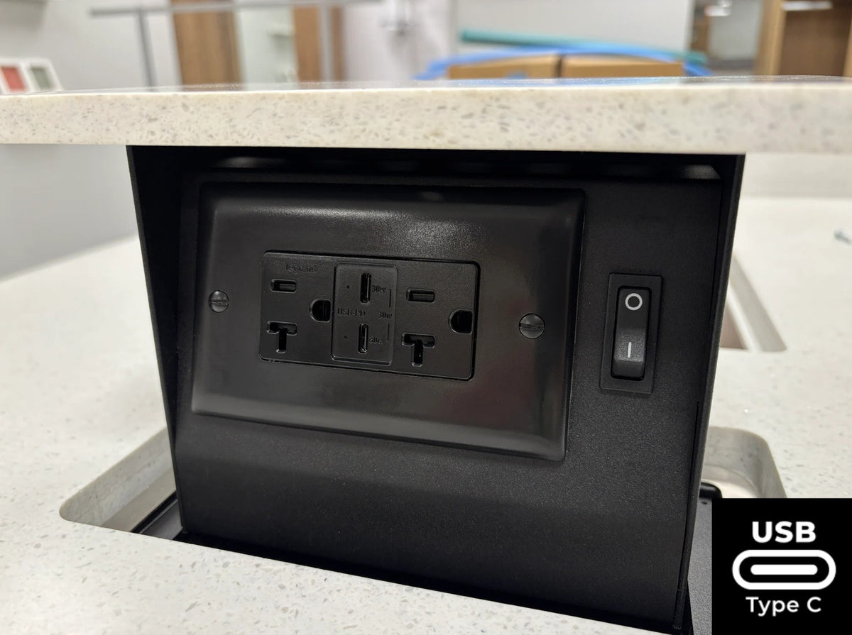 Compact Outlets For Kitchen Hidden Kitchen Counter Pop Up Outlets | 20A | 2 x 20amp Outlets, 2 x ...